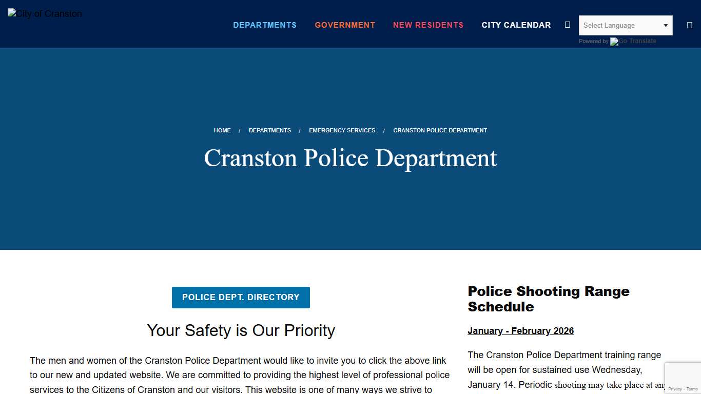 Cranston Police Department